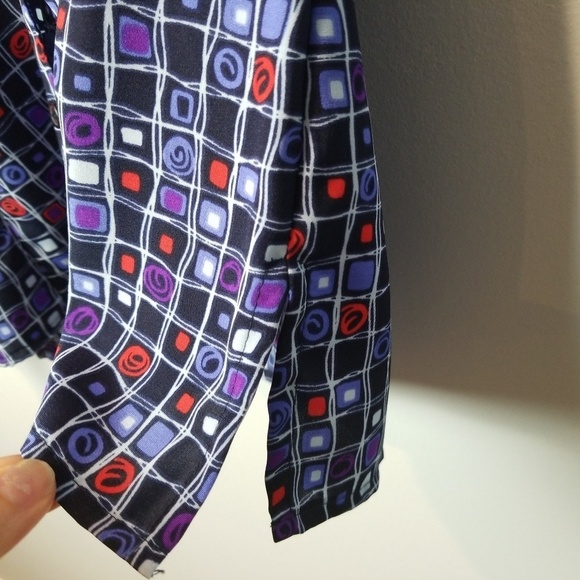 Notations Button Down Geometric Shirt Small - Picture 6 of 6